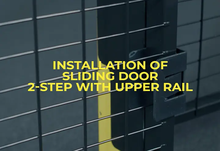 Sliding door, 2-step with upper rail – Where there is lack of space sideways Sliding door, 2-step with upper rail – Where there is lack of space sideways