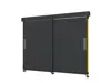 open double sliding door for machine guarding with sheet metasl panels from axelent