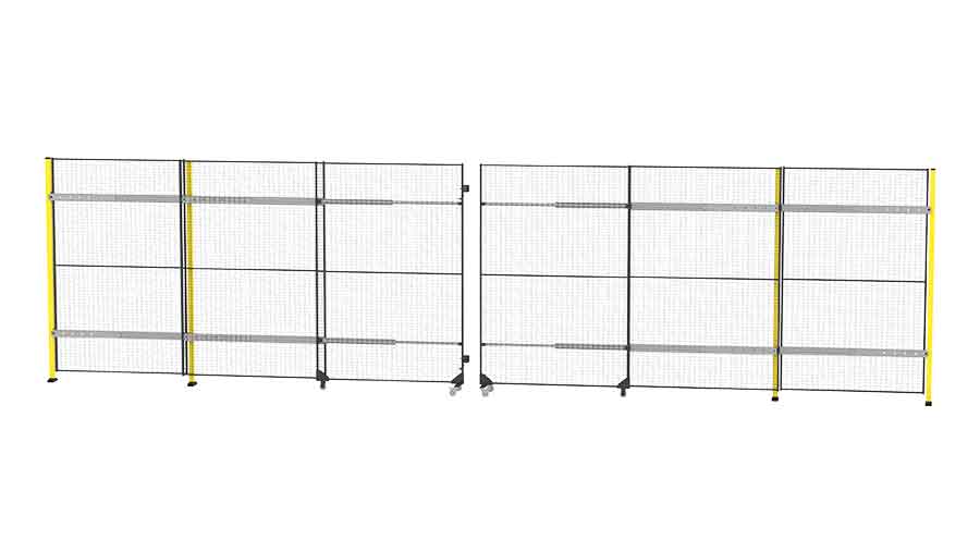 Sliding door without rail with centre lock