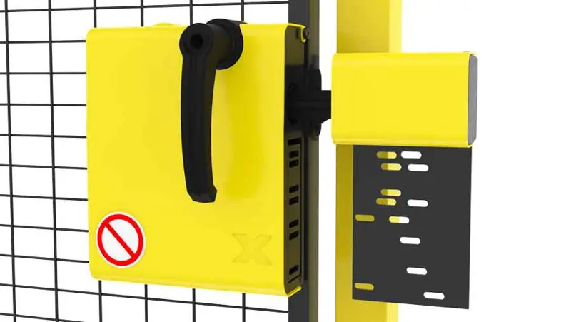 front of lock for machine guarding 