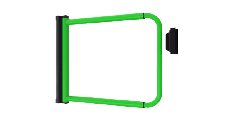 green safety gate for impact protection 