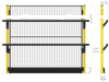 Height 1400 mm with panel