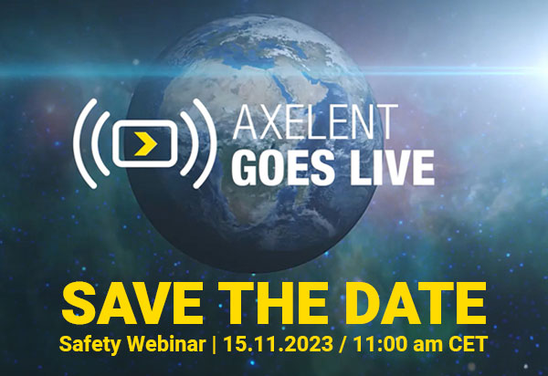 SAVE THE DATE - Axelent Safety Webinar the 15th november at CET 11:00 am. 