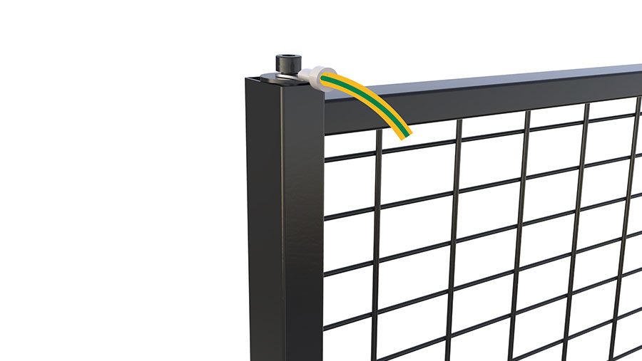 Equipotential bonding kit mounted on panel