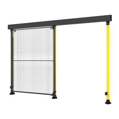 Overlapping sliding door