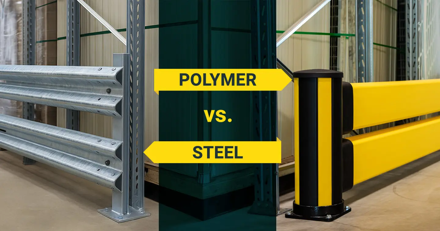 Comparison of steel and polymer impact barriers installed in a warehouse environment