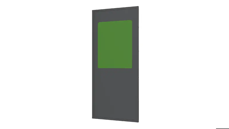 Sheet metal panel with window